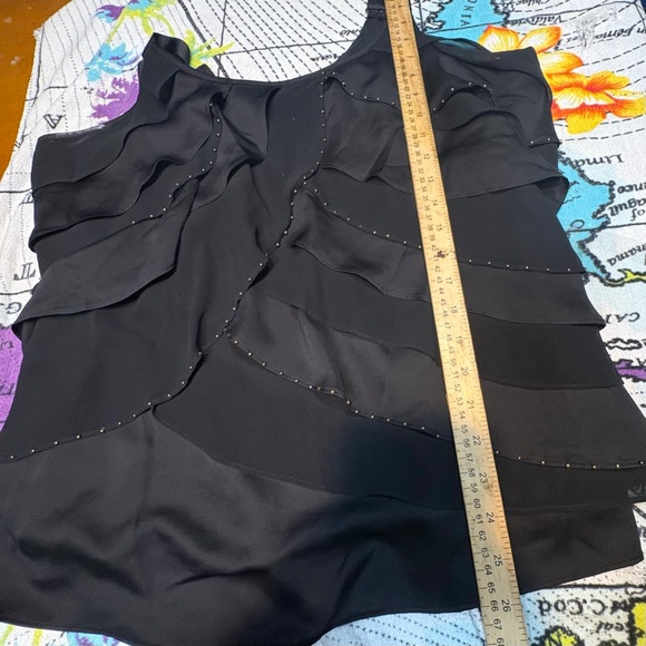 Lane Bryant Black Layered Tank Top Blouse Size 18 dressy layer - Picture 5 of 9